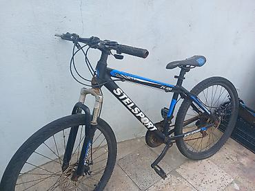 Velosipedlər: STELSPORT ZY-100 modeli, qara və mavi rənglərdə olan dağ velosipedi — 2