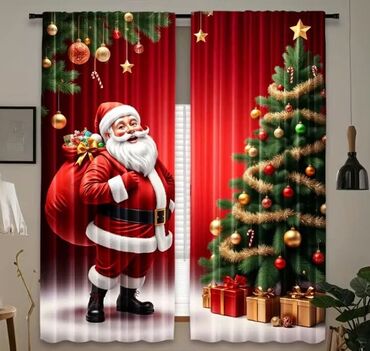 Ostali proizvodi za kuću: Novogodišnje zavese Dimenzije 150x60cm Cena 1700din/2kom kao na slici — 26