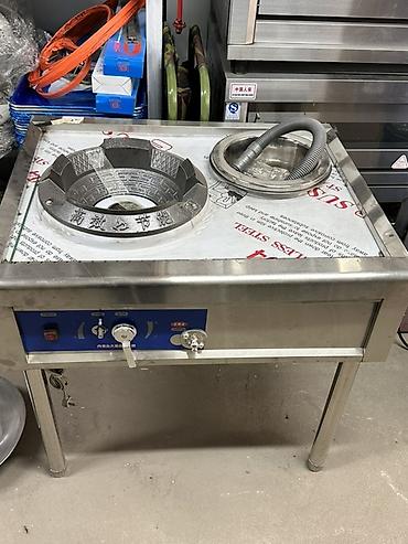Пищевая промышленность: Промышленная газовая плита для wok с охлаждаемой мойкой/поливом - — 1