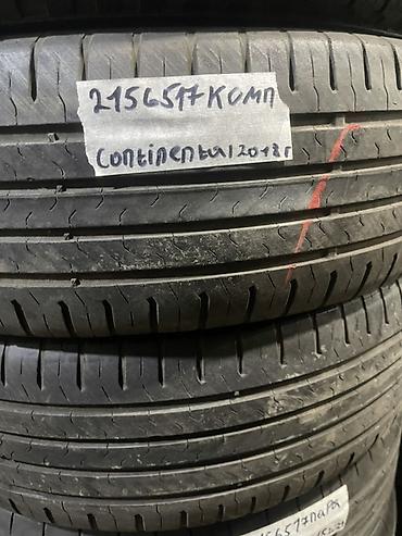 continental: Шины 215 / 65 / R 17, Лето, Б/у, Комплект, Легковые, Continental — 1