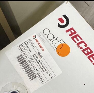 evakuator satışı: 5 top Recber cat 5e (turkiye istehsali) satilir UTP, yenidir istifade