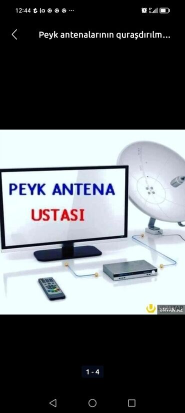 Digər auditexnika: Antena peyk Gurasdirilmasi Smart tv Kanalların yigilmasi İPTV