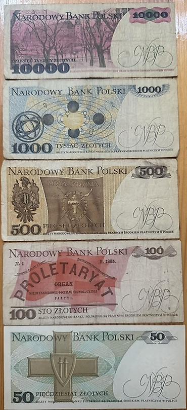 qarmon satışı: 1980-ci illərə aid Polşa pulları, hamısı birlikdə satılır — 2