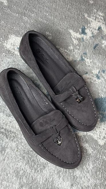 Мокасины и лоферы: Лоферы, 39, Loro Piana, Новый, цвет - Серый — 2
