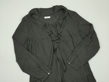 czarne bluzki z długim rękawem eleganckie: Blouse, 2XL (EU 44), condition - Very good