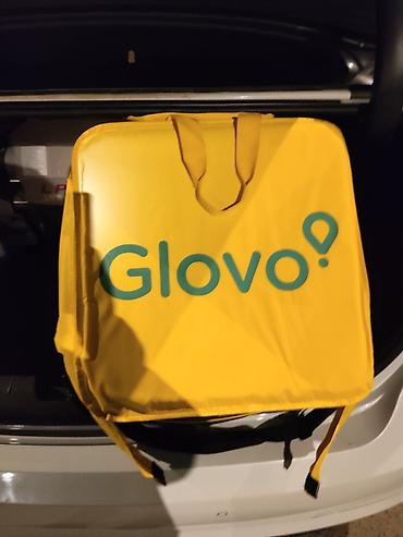 ручная кладь купить сумку: Терморюкзак курьера Glovo (большой формат) новый - Яркий фирменный — 1
