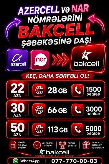 nar paketi: Operator dəyişikliyi xidmətləri – nömrəni şəbəkələr arasında daşıma — 2