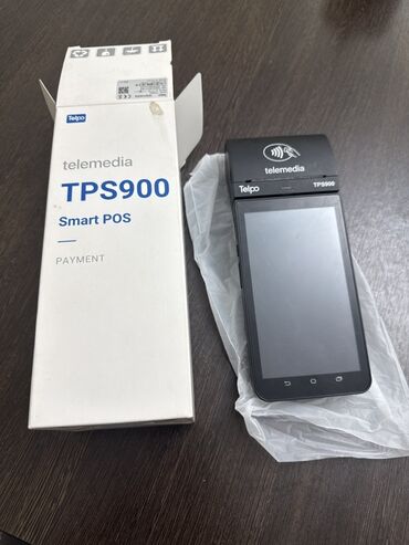 оборудование для кафе: Смарт-POS терминал Telpo TPS900 черного цвета, предназначенный для