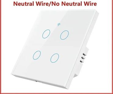 can eti: 🔌 Ağıllı Sensorlu Wi-Fi Divar Dəyişdiricisi – 4 Qrup 📱 Tuya / Smart
