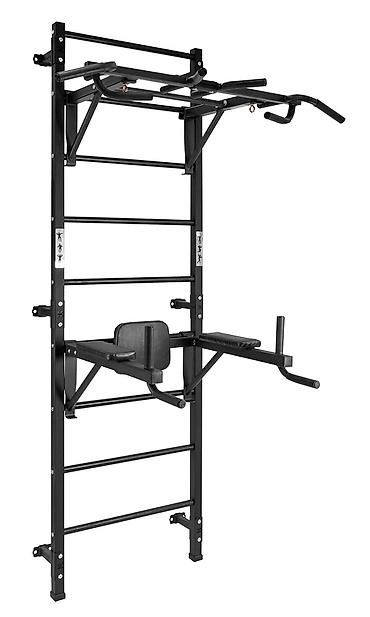 Шведские стенки: Настенная шведская стенка с турником и брусьями Многофункциональный — 2