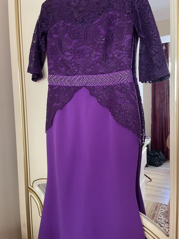 44 размер платье в Кыргызстан | Платья: 2XL (EU 44), цвет - Фиолетовый, Вечернее