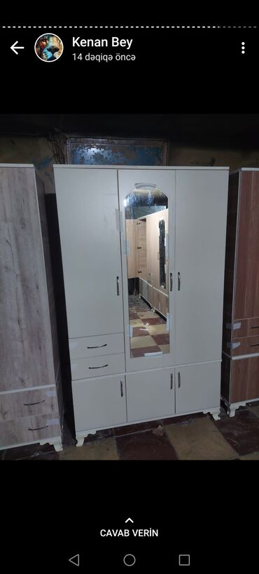 Sifarişlə dolablar: Düz dolab, Dəhliz üçün, Yataq otağı üçün, Eyvan üçün, Paltar üçün, Kupe, Quraşdırıla bilən, 3 qapılı — 20