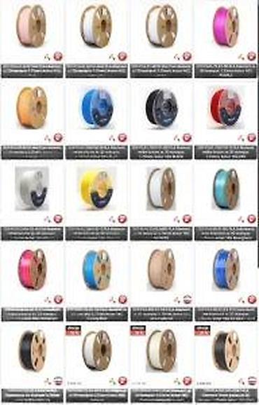 Ostali elektro materijali: PLA/PLA+/PVA filament za 3D štampače – 1,75 mm, kotur 1 kg - Tip — 17