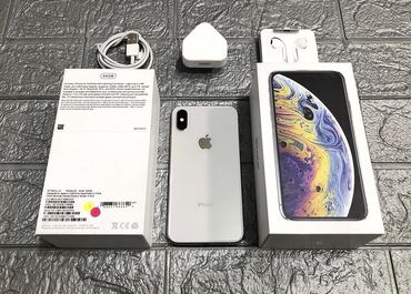 Apple iPhone: IPhone Xs, 64 GB, Ağ, Zəmanət, Kredit, Simsiz şarj