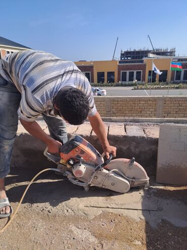 Digər tikinti xidmətləri: Beton və dəmir-betonlarda kəsim–deşik açma xidməti - Beton, kərpic və