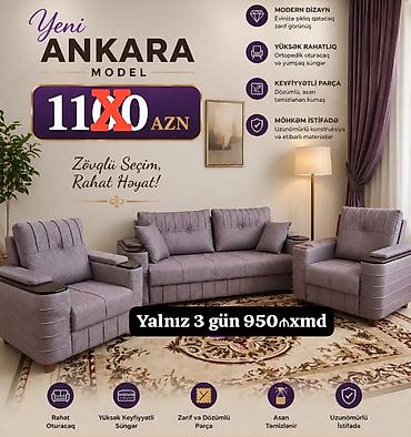 divan uzduyu: Yeni ANKARA model yumşaq mebel dəsti Tərkib: - 3 nəfərlik divan - 2 — 1