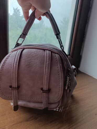 мини рюкзак: Мини рюкзачок в пыльно розовом цвете на каждый день в идеальном