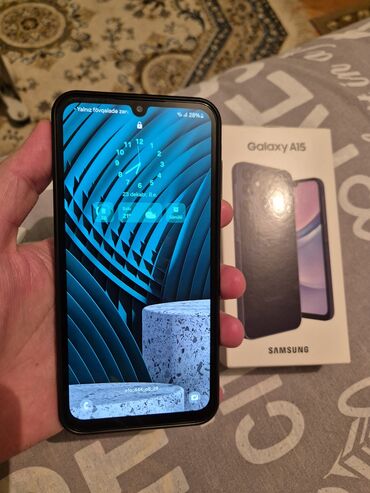 Samsung: Samsung Galaxy A15, 256 GB, rəng - Göy, Sensor, Barmaq izi, İki sim kartlı