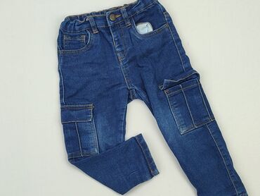 jeansy paperbag z paskiem: Jeans, So cute, 1.5-2 years, 92/98, condition - Good