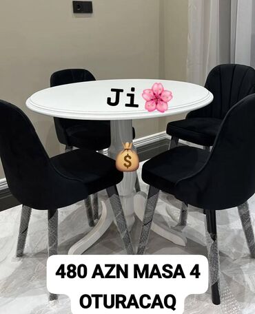 Masa və oturacaq dəstləri: Masa ve oturacaq rəng seçimi var