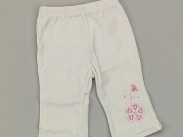 białe spodnie legginsy: Sweatpants, 0-3 months, condition - Fair