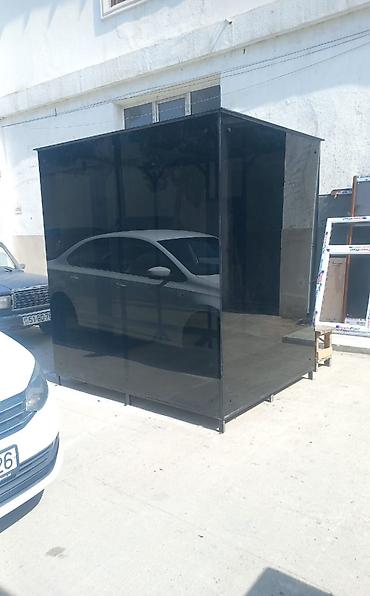 Sifarişlə market vitrinləri: PVC profilindən hazırlanmış mühafizə/post kabini - Ölçü: təxmini 2,5 — 20