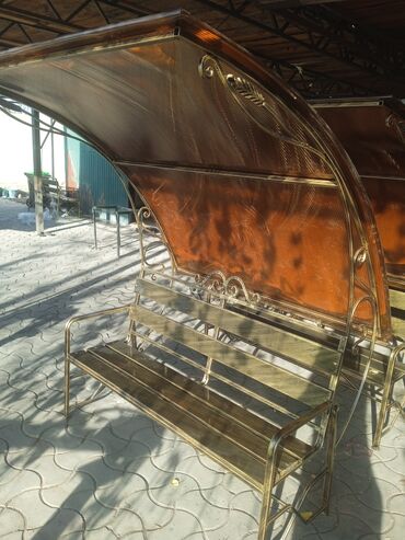 Скамейки: Скамейка Металл, Со спинкой, Без крыши — 16