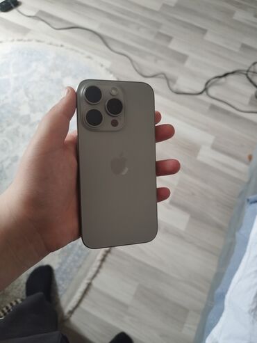 Apple iPhone: IPhone 15 Pro, 256 GB, Natural Titanium, Zəmanət, Simsiz şarj, Face ID