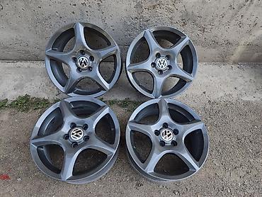 Транспорт: Литые Диски R 15 Volkswagen, Комплект, отверстий - 5, Б/у — 1