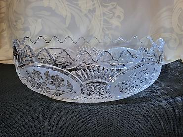 Ostali antikviteti: Kristalna cinija Zajecar iz 70ih.godina. Cinija kristal Zajecar,pun — 4