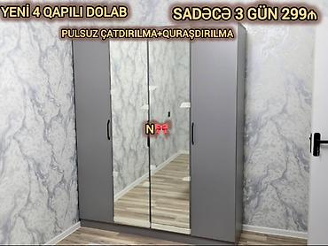 Satılır: *birbaşa istehsalçıdan 4 qapılı dolab* Qeyd:Yenidir, *Hazır