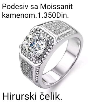 Prstenje: Muški prsten, Materijal: Hirurški čelik, Cirkon na lalafo.rs — 3 Prstenje: Muški prsten, Materijal: Hirurški čelik, Cirkon — 3