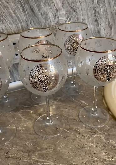bayram: Qədəhlər, rəng - Ağ, Şüşə, 6 ədədli dəst, 300 ml — 2