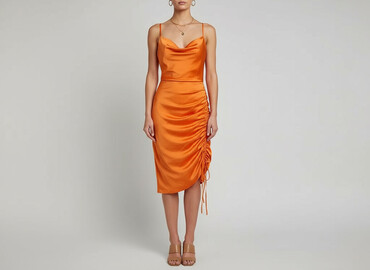 sukienki długie satynowe: Women`s dress, size S