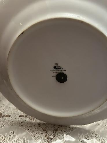 biskvit qablari: Tort və şiriniyyat qabı, rəng - Qızılı, Farfor, Çexiya — 4