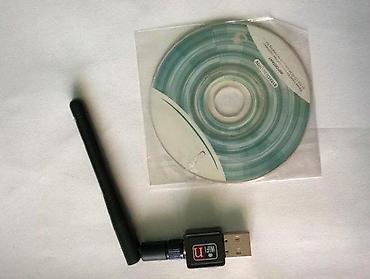 Modemi, ruteri i mrežni uređaji: USB WIRELESS KARTICA SA JAKOM 5 DBI ANTENOM + CD | *Kartica sa — 2