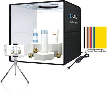 video işıq: PULUZ lightbox 40cm. 16x16 düymlük fotostudiya işıq qutusu