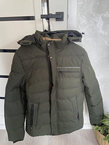 khan sport: Мужская зимняя куртка, цвет хаки (оливковый). - Тёплый — 1