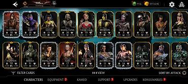Спорт и хобби: Mortal Kombat Mobile oyun hesabı – yüksək səviyyəli kolleksiya - — 1