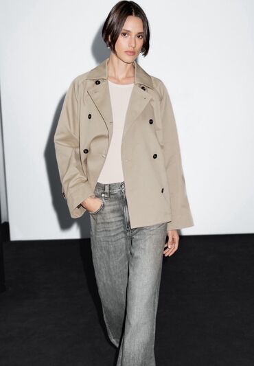 Mantili: M, Novo, Sa postavom, Jednobojni, bоја - Bež — 8