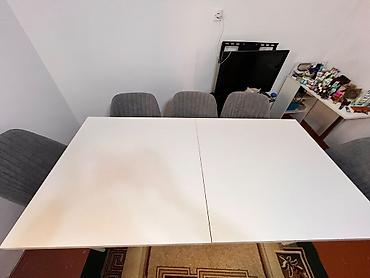 masa satisi: Qonaq otağı üçün, Yeni, Açılan, Dördbucaq masa, 8 stul — 2