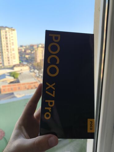 разбитый телефон fly: Poco X7 Pro, 256 GB, rəng - Sarı, Zəmanət, Barmaq izi, Face ID