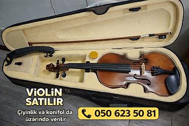 Skripkalar: Skripka satılır – tam dəst Məhsul təsviri: - Klasik akustik violin (4 — 1