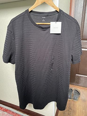 nike teech: Мужская футболка, L, Calvin Klein, Новый, цвет - Черный, Самовывоз — 1