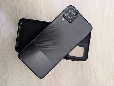 techno camon: Samsung Galaxy A12, Б/у, 32 ГБ, цвет - Черный, 2 SIM — 1