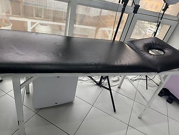 Masaj/estetik prosedur masası - Material: Qara rəngli, yuyula bilən