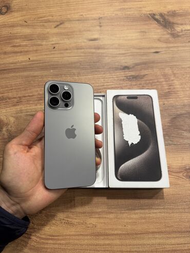 мобильные телефоны редми 9: IPhone 15 Pro Max, Колдонулган, 256 ГБ, Natural Titanium, Куту, 95 %