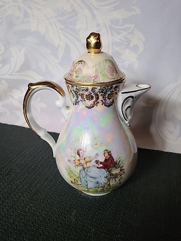 Čajnici: Bokal 1918g + Oscar Shaller Bavaria porcelan. Bokal je nov,pozlata — 10