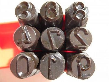 Setovi ručnog alata: Set udarnih pečata – brojevi 0–9 - Komplet čeličnih udarnih pečata za — 3