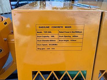бочки 100: Бензиновая бетономешалка TOP-350L - Тип: Gasoline Concrete Mixer — 4